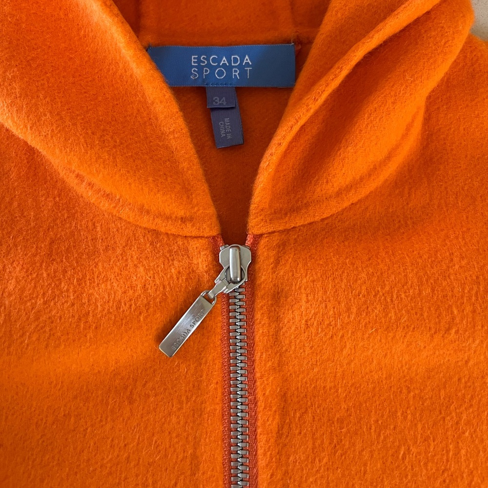 Escada Sport Zip Up Hooded Jacket - size 34
